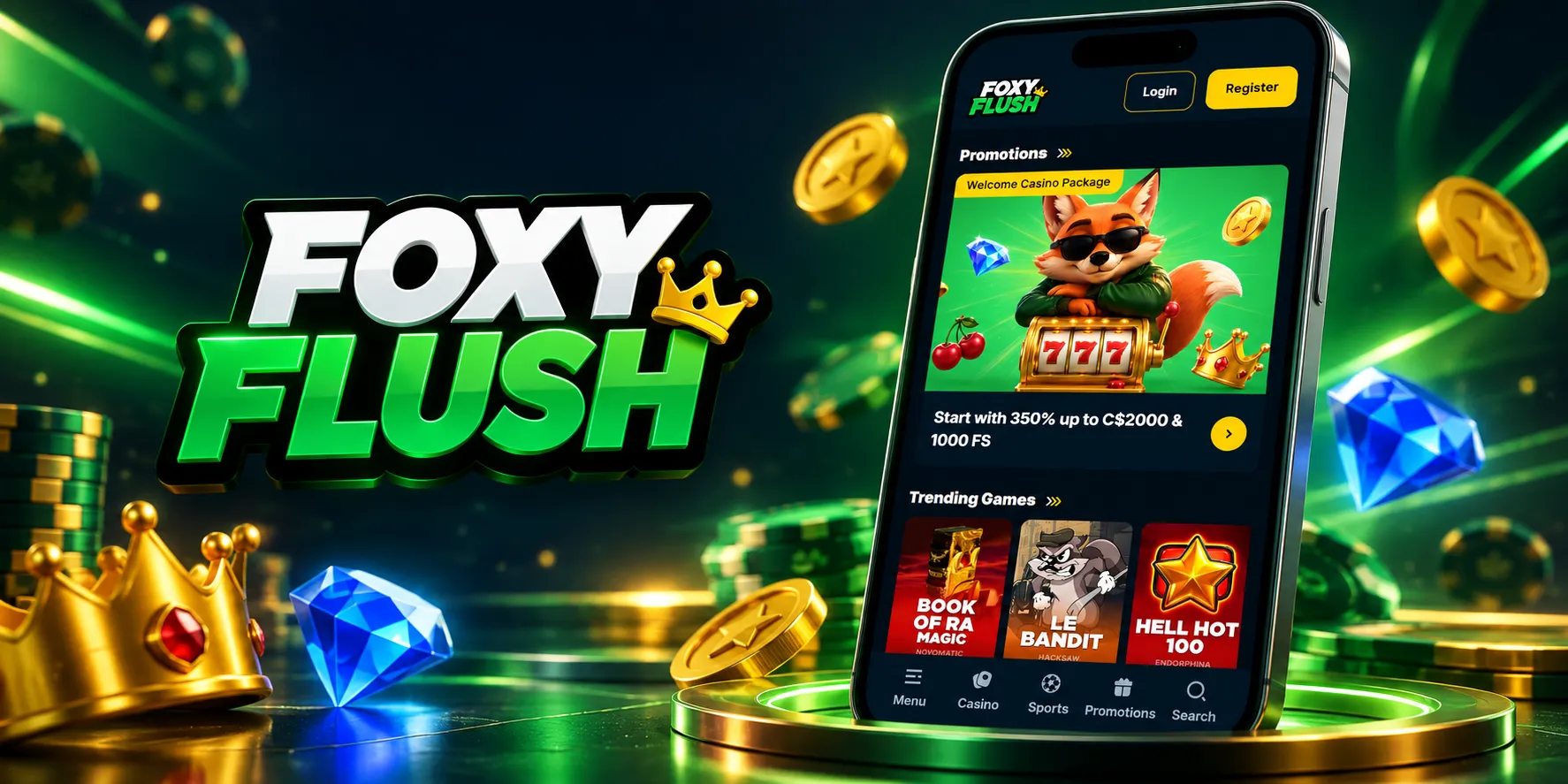 FoxyFlush Casino App Screenshot